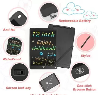 JKK 12 inch LCD E-Writer Electronic Writing Pad/Tablet Drawing Board(Multicolor)