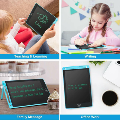 Just Buy It - Quality LCD E-Writer Electronic Writing Pad, Tablet Drawing Board Paperless with Erase Button Memo Digital Tablet 8. 5 inch for Study and Paint (Black) Educational Electronic Hobby Kit