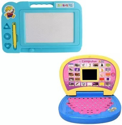 mayank & company Combo Magic Slate 123 & ABC Educational Learning Toy Laptop Number and Alphabet(Multicolor)