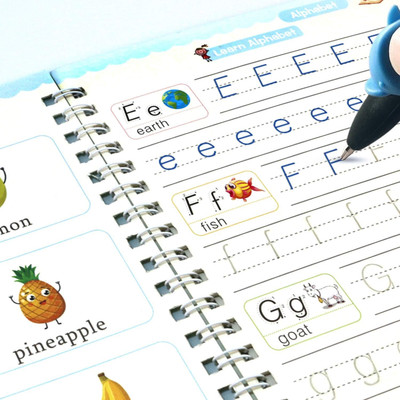 Sankcopy ™ Easy Grip Handwriting Workbook for Kids: Magic Practice Copybook Set A4 Visitor's Book RULE 40 Pages(Multicolor, Pack of 4)