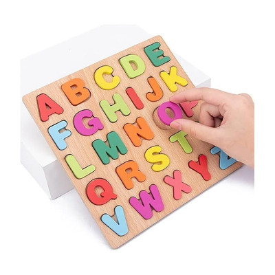 ZRIYOS Wooden Educational Creative learning A To Z English Alphabets Board Puzzle(Multicolor)