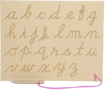 FORSIKHA English Lowercase Small Alphabets in Cursive Tracing Board for Writing Practice(Beige)