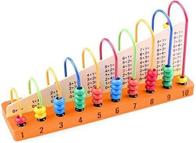 KNK Infotain Wooden Calculation Shelf | Abacus Maths Learning Early Educational Kit Toy(Multicolor)