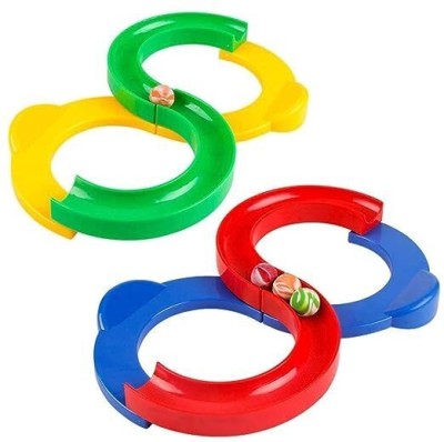 CountryLink Shape Infinity Loop Interaction Creative Track Toy with 2 Bouncing Ball for Kids(Multicolor)