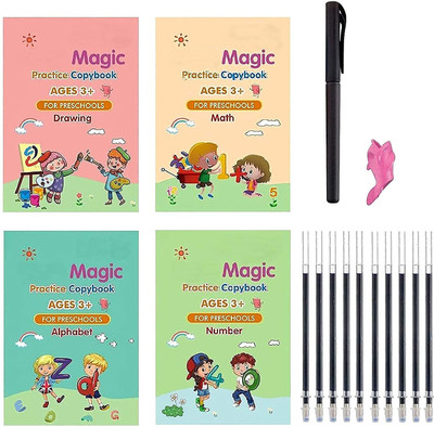 REVATAKG Sank Magic Book Magic Practice Copybook Regular Notebook Single 16 Pages(Multicolor)