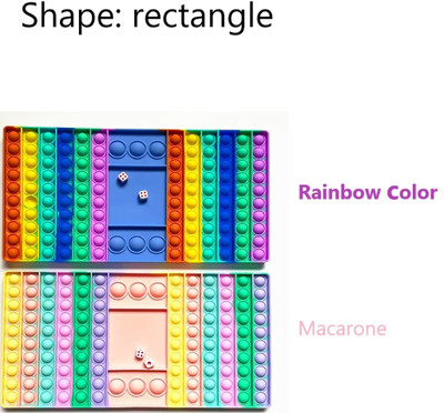 BHVMEY Rainbow Dice Game with Pop It Board – Stress Relief Toy(Multicolor)