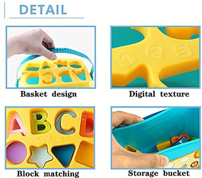BHVMEY Baby First Shape Blocks Learning- Educational Activity Toy(Multicolor)