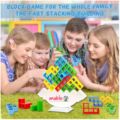 Dorytoys Tower Game 32 Pcs Stack Tower, Swing Stack Balance Building Block(Multicolor)