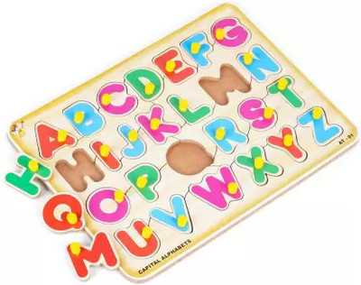 MANTICORE Educational Wooden puzzle Letter ABC Pre school perfect learning toy for kids(1 Pieces)