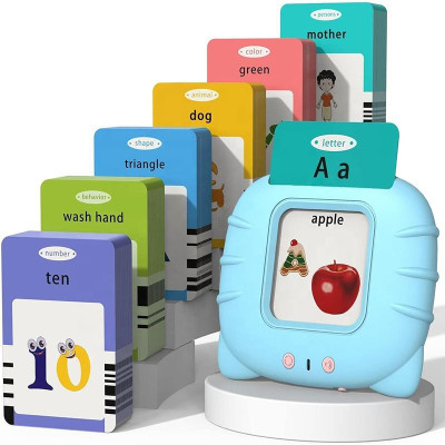 Nafhotoz Flash Card Machine for Learning English – Montessori Style(Multicolor)