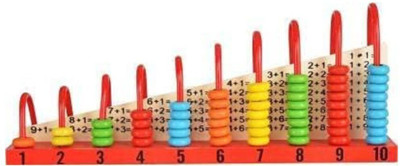 KNK Infotain Wooden Calculation Shelf | Abacus Counting Addition Subtraction for Kids 3+(Multicolor)
