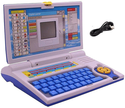 NAMANSHU TEX Learner Laptop Computer Toy with Mouse for Kids Above 3 Years 20 Fun Activity(Blue)