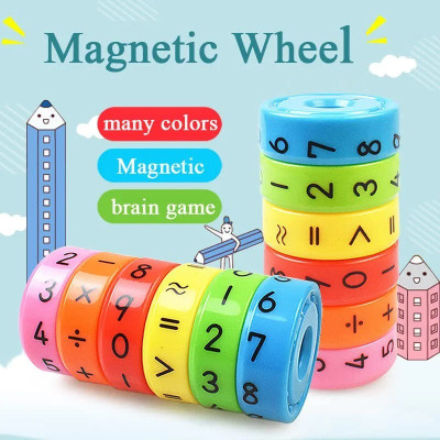 mil9us 2 SET OF Learning Maths Magnetic Calculation Cube Toy (12 PIECE)(Multicolor)
