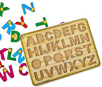 MANTICORE Educational Wooden puzzles Letter ABC Pre-school perfect learning toy for kids(1 Pieces)
