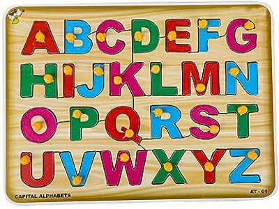 MANTICORE Educational Wooden Letter ABC Pre-school puzzles perfect learning toy for kids(1 Pieces)