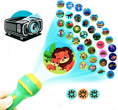 Xalence Kids Educational Projector flashlight/torch with 24 Slides(Pre school)(Multicolor)