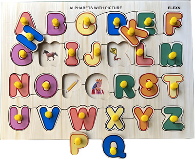 TOYVISION Creative Wooden Educational learning A To Z English Alphabets Board(1 Pieces)