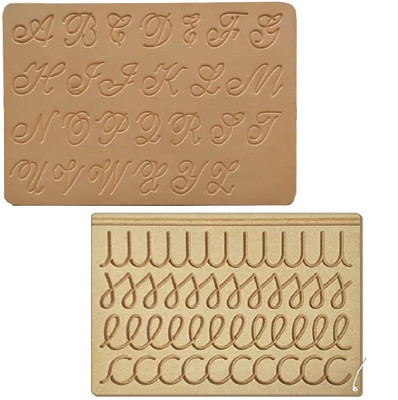 REWASHREE CRAFT WORLD Capital Cursive & Multi Pattern Wooden Tracing Board with Pencil for Kids(Brown)