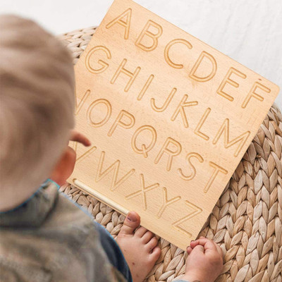 SHALAFI ABC Trace Letters Writing Practice Learning Slates Learning Educational Board(Beige)