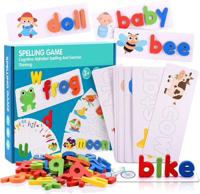 KNK Infotain See and Spell Learning Toys, Matching Letter Spelling Game Sight Words Games(Multicolor)