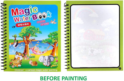 Magic Water Coloring Book, Magic Water Drawing Book Reusable Water-Reveal(onlinecollection1, onlinecollection1)