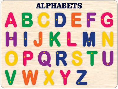 RITSKART Alphabet Learning Letter puzzle Board Game Play&Fun Educational Toy(Brown)