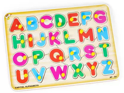 MANTICORE Educational Wooden puzzle Letter ABC Pre-school perfect learning toy for kids(1 Pieces)