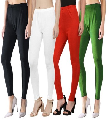 Yezi Ankle Length Western Wear Legging(Black, Red, White, Green, Solid)
