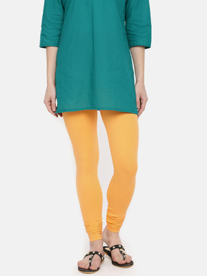 Dollar Missy Churidar  Ethnic Wear Legging(Gold, Solid)
