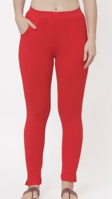 rizim Western Wear Legging(Red, Solid)