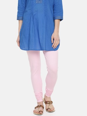 Dollar Missy Churidar  Ethnic Wear Legging(Pink, Solid)