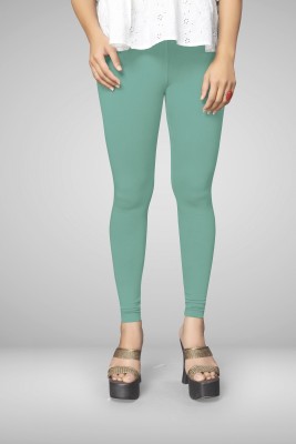 HouseOfCommon Ankle Length  Western Wear Legging(Light Green, Solid)