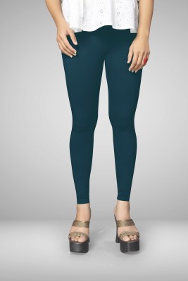 HouseOfCommon Ankle Length  Western Wear Legging(Light Blue, Solid)