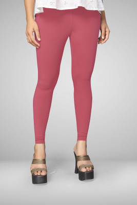 HouseOfCommon Ankle Length  Western Wear Legging(Pink, Solid)