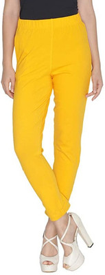 Lyra Ankle Length Ethnic Wear Legging(Yellow, Solid)