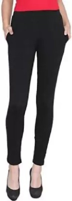 sr enterprises Ankle Length  Ethnic Wear Legging(Black, Self Design)