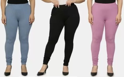 Kanya designs Churidar  Western Wear Legging(Grey, Pink, Black, Solid)