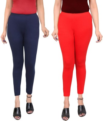 New Ladies Zone Ankle Length  Ethnic Wear Legging(Red, Solid)