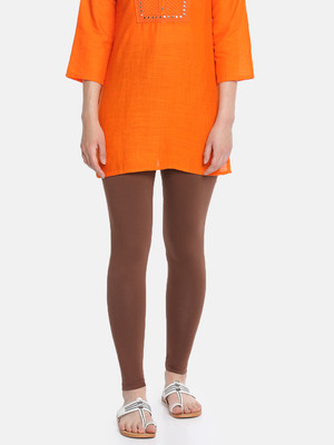 Dollar Missy Ankle Length  Western Wear Legging(Brown, Solid)