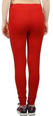 PIN X Ankle Length Ethnic Wear Legging(Red, Solid)