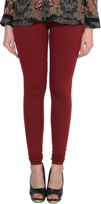 ALISHAH Churidar  Western Wear Legging(Maroon, Solid)