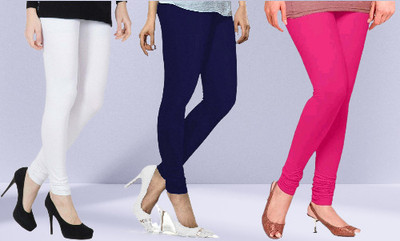 FABLINE Churidar  Ethnic Wear Legging(White, Blue, Pink, Solid)
