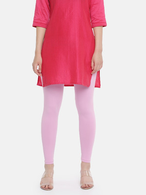 Dollar Missy Ankle Length  Western Wear Legging(Pink, Solid)