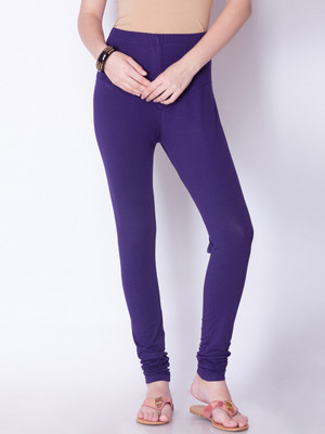 Dollar Missy Churidar  Ethnic Wear Legging(Purple, Solid)