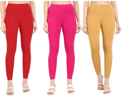 Twin Star Ankle Length  Ethnic Wear Legging(Multicolor, Solid)