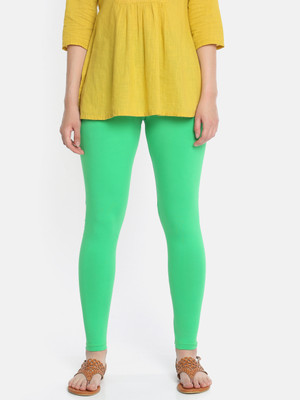 Dollar Missy Ankle Length  Western Wear Legging(Green, Solid)