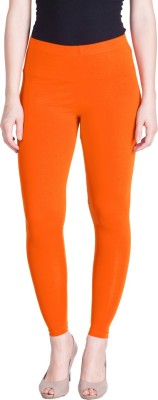 Lyra Ankle Length  Ethnic Wear Legging(Orange, Solid)