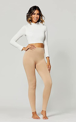 Zylum Fashion LLP Ankle Length  Winter Wear Legging(Beige, Solid)