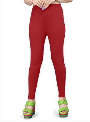 KOTAK CLOTHING Ankle Length Western Wear Legging(Red, Solid)