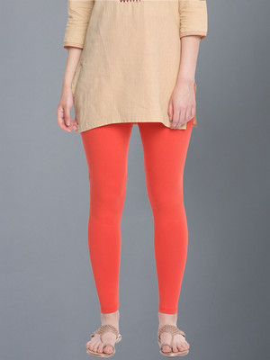 Dollar Missy Ankle Length  Ethnic Wear Legging(Red, Solid)